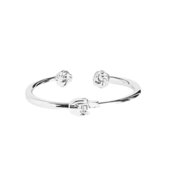 bay to baubles Jewelry - Bay to Baubles NWT Vera Knot Hinge Cuff Silver
